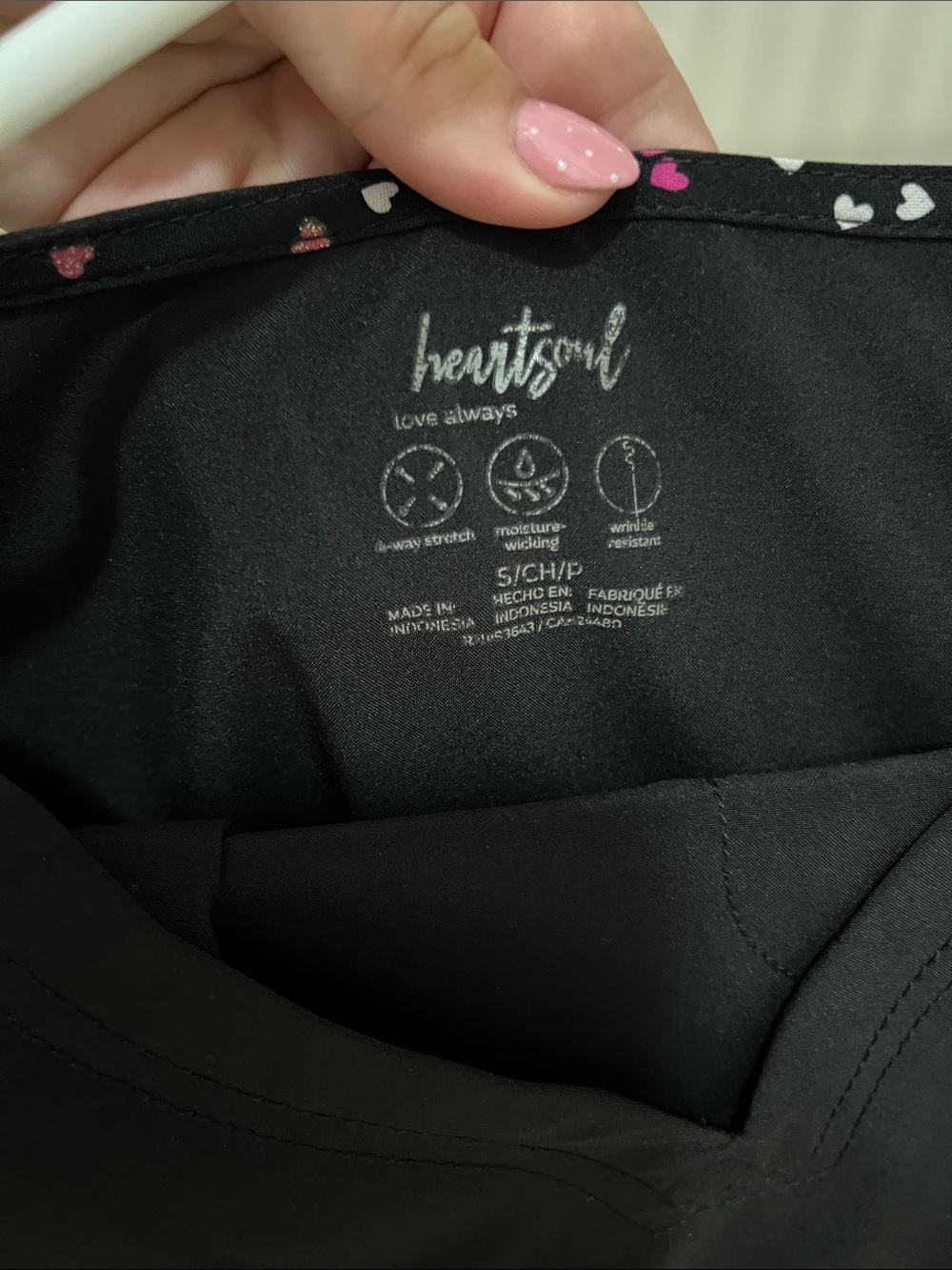 HeartSoul Black Scrub Top and bottoms